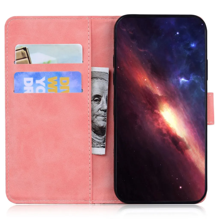 Taltech - Galaxy S23 Plånboksfodral med en rem - Rosa