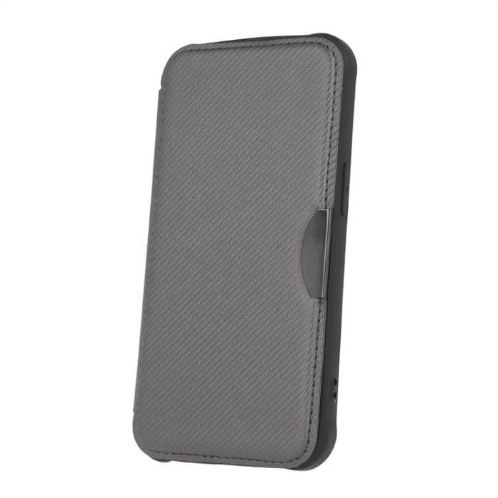 OEM - Galaxy S22 Plånboksfodral Smart Carbon - Silver