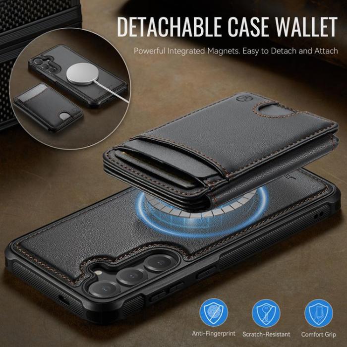 OEM - JEEHOOD Samsung Galaxy S24 Fodral KonstLäder - Svart