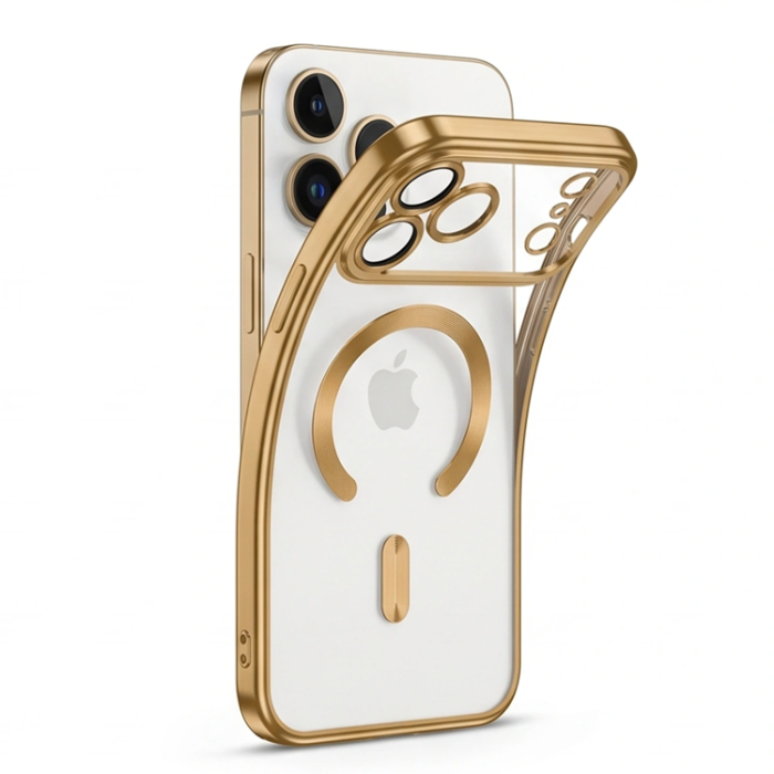 Tech-Protect - Tech-Protect Mobilskal För iPhone 18 Pro Magsafe Magflex - Shiny Guld