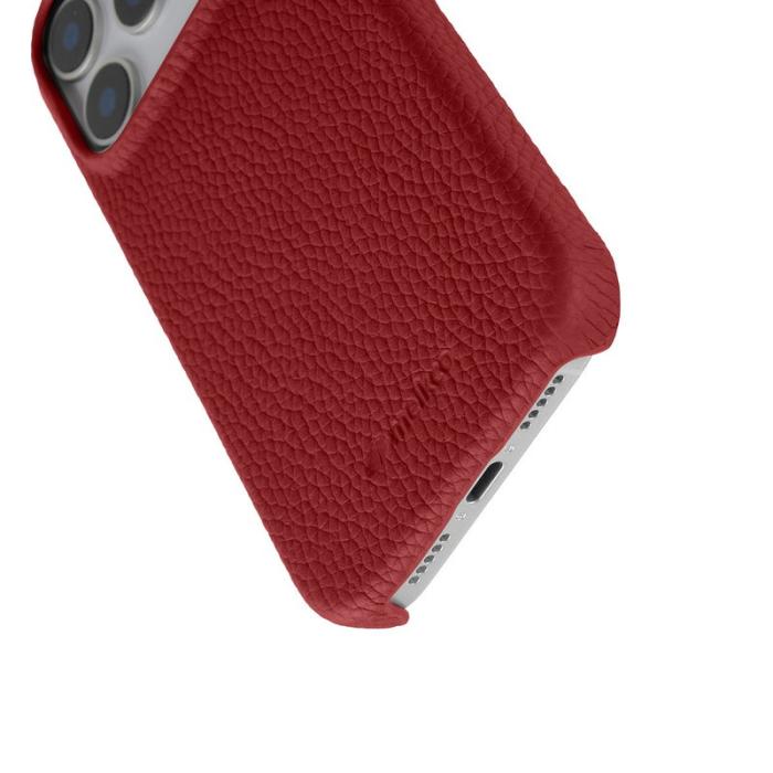 Melkco - MELKCO Mobilskal till iPhone 17 Pro Max Äkta Läder PC Röd
