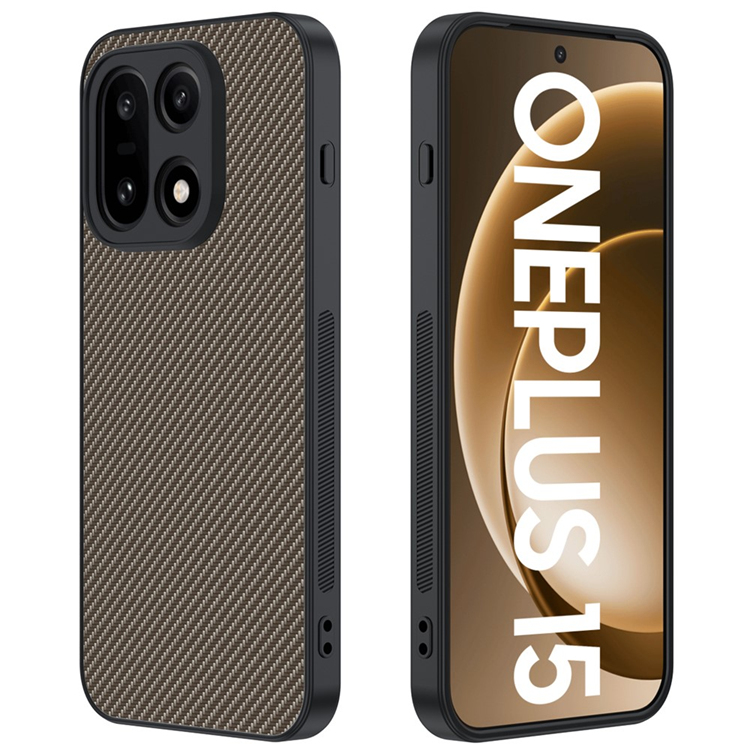 OnePlus 15 5G Mobilskal Carbon Fiber Texture Läder - Guld (Guld) | 2353 | AlltMobil