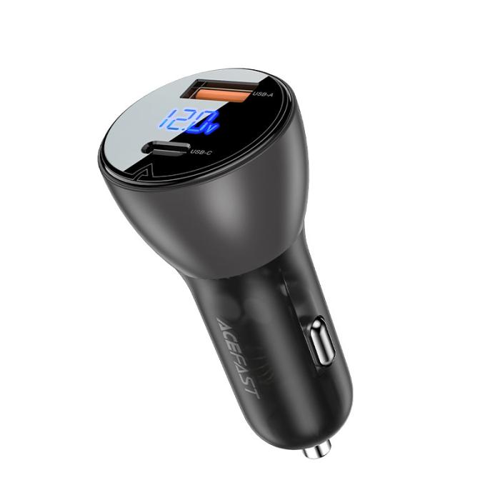 Acefast - Acefast Billaddare 63W USB-C Till USB - Svart