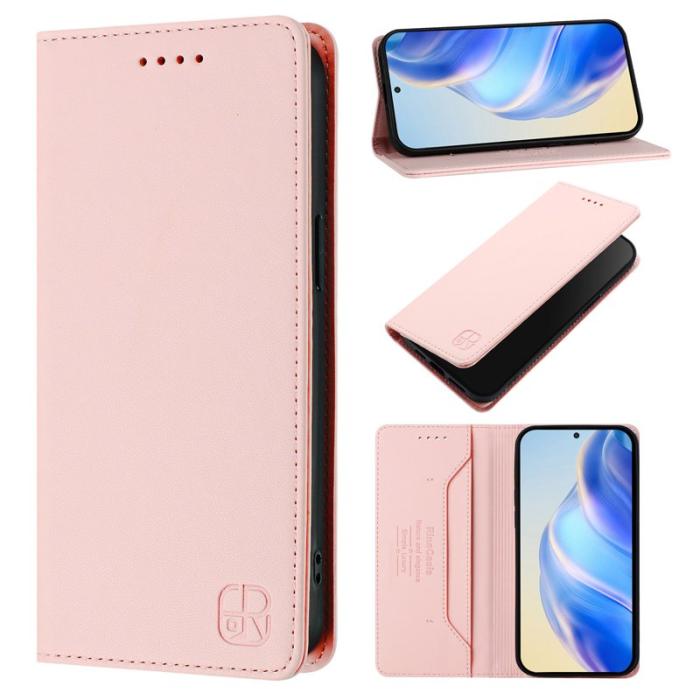 OEM - RINACASIS Samsung Galaxy S26+ Plånboksfodral Konstläder RFID Skydd - Rosa