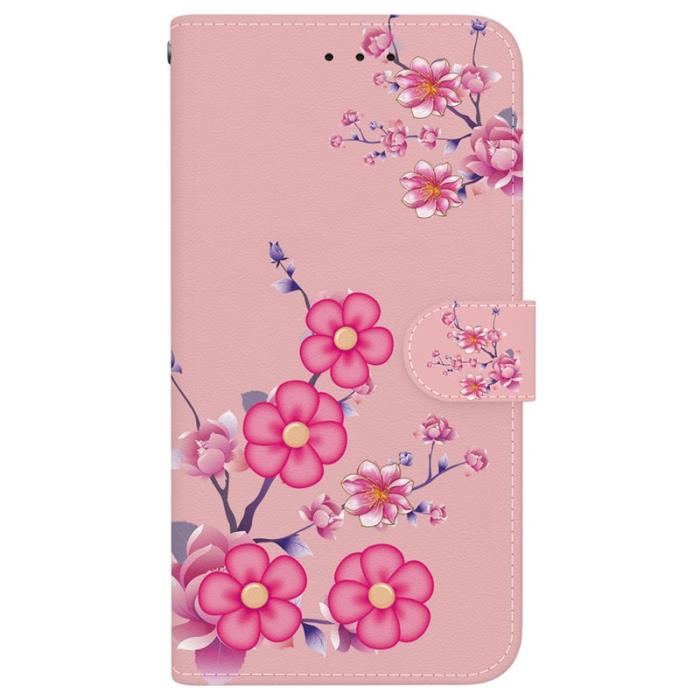 OEM - Samsung Galaxy S26 Plånboksfodral Anti-Drop Mönstertryck Konstläder - Sakura