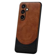 SULADA - SULADA Magnetic Series Mobilskal till Galaxy S24 Shockproof Brun