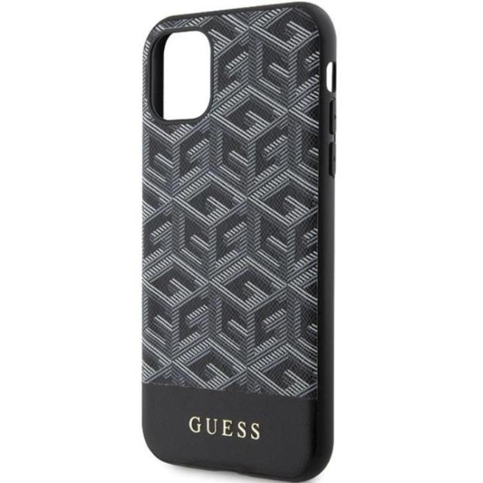 Guess - Guess iPhone 11/XR Mobilskal Magsafe Cube Stripes - Svart