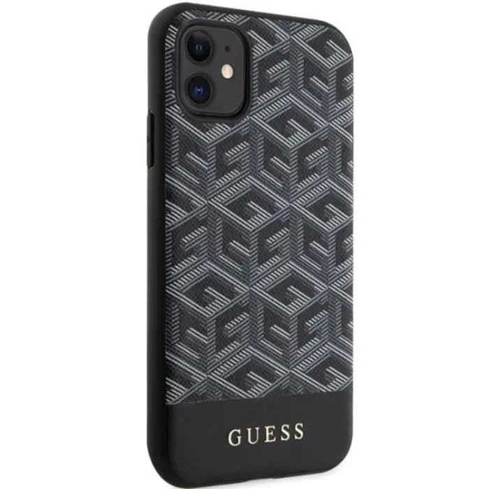 Guess - Guess iPhone 11/XR Mobilskal Magsafe Cube Stripes - Svart