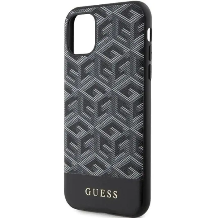Guess - Guess iPhone 11/XR Mobilskal Magsafe Cube Stripes - Svart