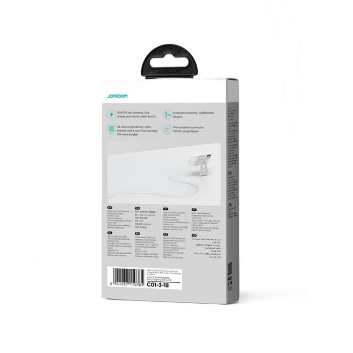 Joyroom - Joyroom USB-C till Lightning kabel 1m PD 30W - Vit