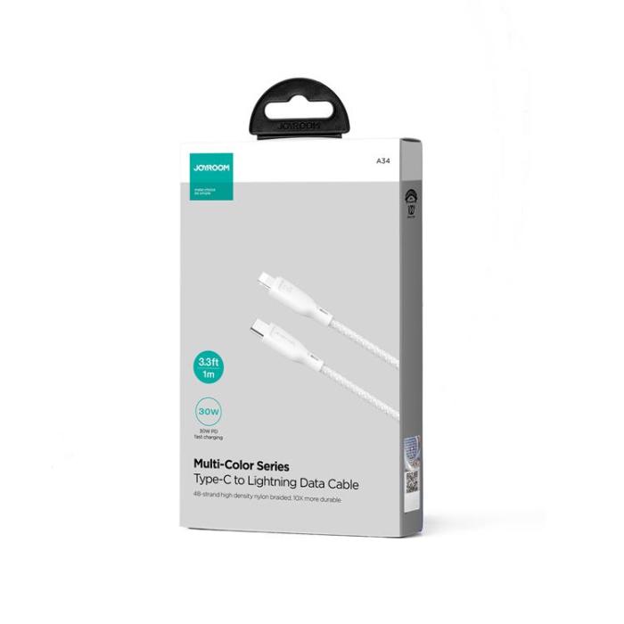 Joyroom - Joyroom USB-C till Lightning kabel 1m PD 30W - Vit