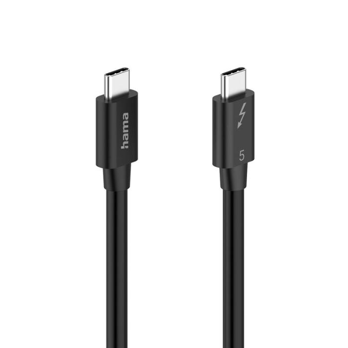 Hama - HAMA Kabel USB-C Thunderbolt 5 80 Gbit/S Ultra-Hd 8K 1.0M Svart