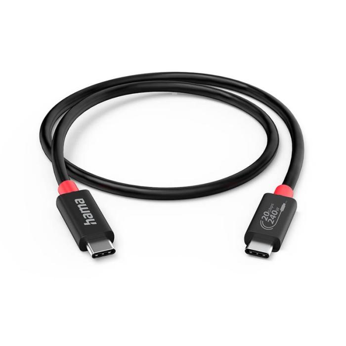 Hama - HAMA Kabel USB-C USB 4.0 Gen2 20 Gbit/s 240W 2.0m Svart