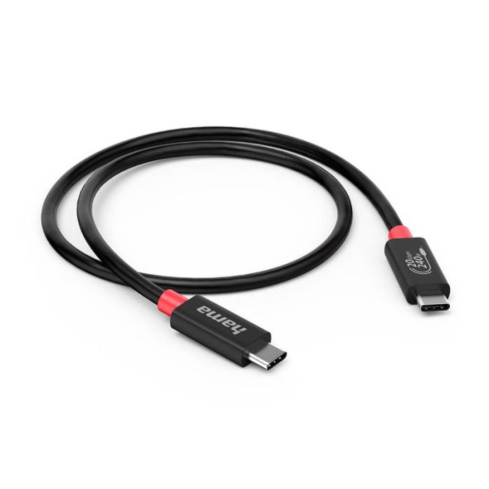 Hama - HAMA Kabel USB-C USB 4.0 Gen2 20 Gbit/s 240W 2.0m Svart