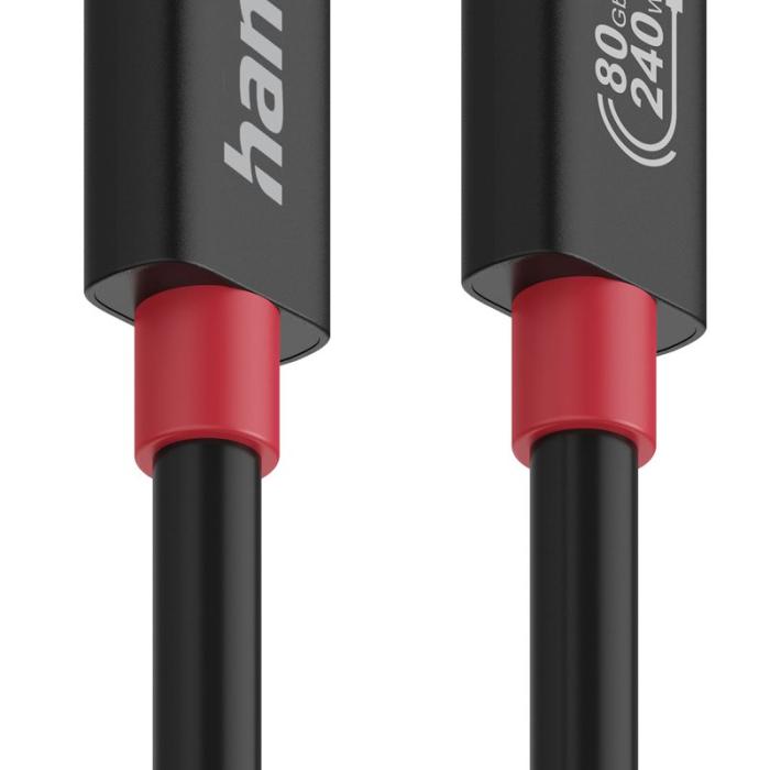 Hama - HAMA Kabel USB-C USB 4.0 Gen4 80 Gbit/S 240W 1.0M Svart
