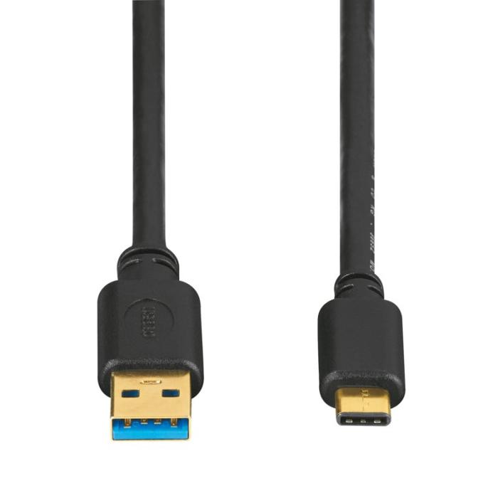 Hama - HAMA Kabel USB-C-USB-A 3.1 Hane-Hane Guld Svart 1.8m