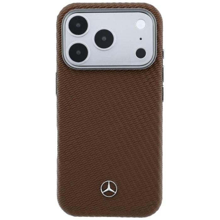 Mercedes - Mercedes Mobilskal för iPhone 17 Pro MagSafe Läder Wood Effect - Kamel