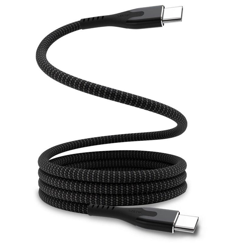 STATIK Magnetisk Kabel Magstack Pro USB-C Till USB-C Svart 2m