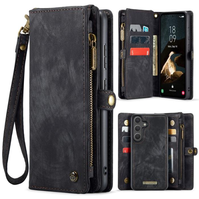 Caseme - CaseMe Plånboksfodral för Samsung Galaxy S26 Konstläder med avtagbart band Svart