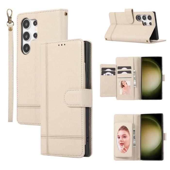 OEM - Mobilfodral för Samsung Galaxy S26 Ultra TKonstläder - Beige