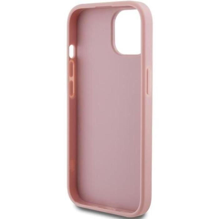 Guess - Guess iPhone 15 Plus Mobilskal Glitter Script Big - Rosa