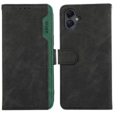 ABEEL - ABEEL Samsung Galaxy A06 4G Pl&aring;nboksfodral Splicing Konstl&auml;der Svart