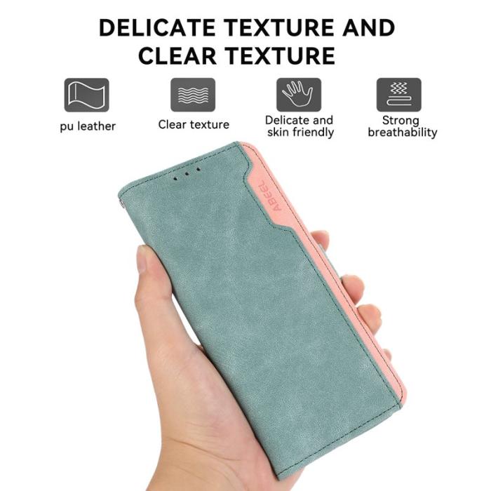 ABEEL - ABEEL Samsung Galaxy A06 4G Plånboksfodral Splicing Konstläder Blå