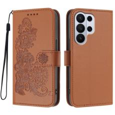 OEM - Mandala Samsung Galaxy S26 Ultra Pl&aring;nboksfodral Konstl&auml;der - Kaffe