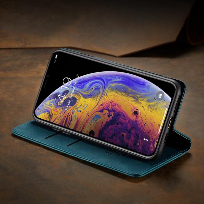 Caseme - CASEME 013 Plånboksfodral Konstläder för iPhone XS Max - Blå