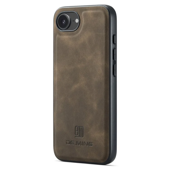 DG.MING - DG.MING iPhone 16e Mobilskal Hybrid Läder - Coffee