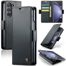 Caseme - CASEME Pl&aring;nboksfodral Konstl&auml;der f&ouml;r Samsung Galaxy Z Fold5 5G - Svart