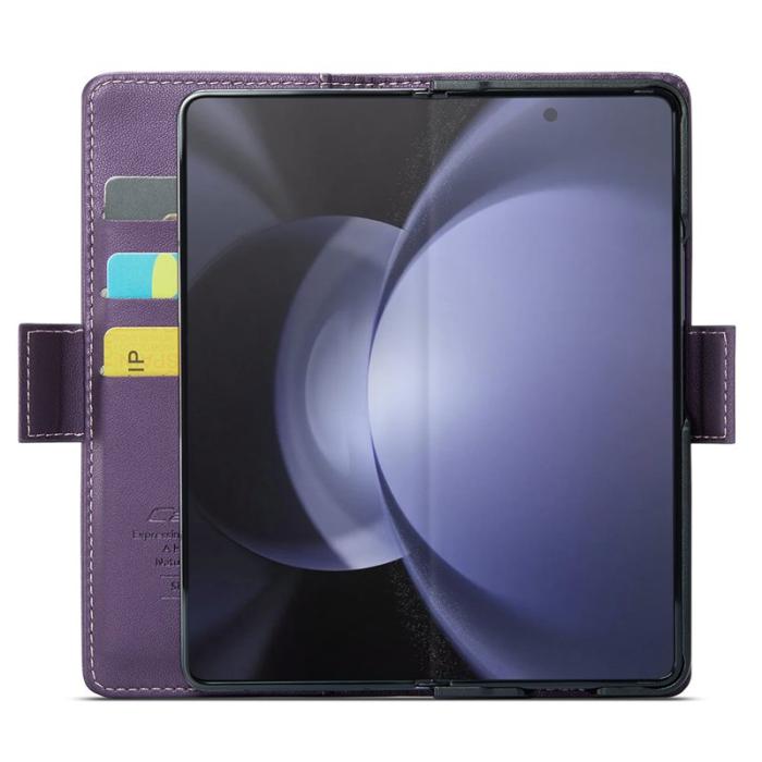 Caseme - CASEME Plånboksfodral Konstläder för Samsung Galaxy Z Fold5 5G - Lila