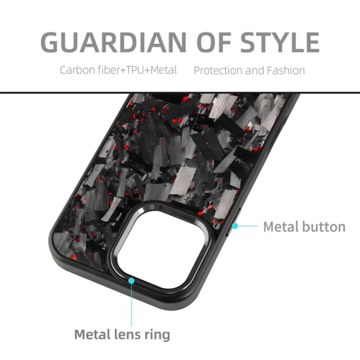 A-One Brand - iPhone 16 Pro Mobilskal Aramid Fiber med metallbåge - Lila