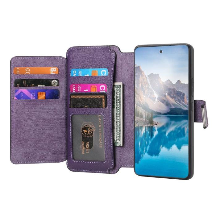 CASENEO - CASENEO MW-02 Plånboksfodral för Xiaomi 15T Pro - Konstläder - Lila