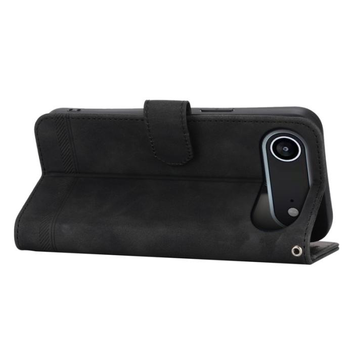 DIERFENG - DIERFENG DF-03 Plånboksfodral för iPhone Air Konstläder - Svart