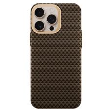 GKK - GKK iPhone 16 Pro Fodral &Auml;kta l&auml;der - Guld
