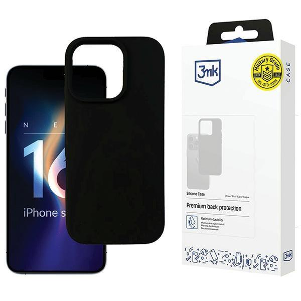 3MK iPhone 16 Pro Mobilskal Silikon - Svart | 2353 | AlltMobil