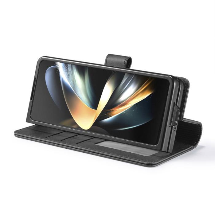 LC.imeeke - LC.IMEEKE Samsung Galaxy Z Fold5 Plånboksfodral Konstläder - Svart
