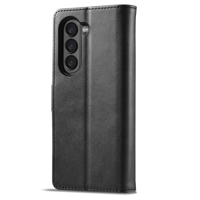 LC.imeeke - LC.IMEEKE Samsung Galaxy Z Fold5 Plånboksfodral Konstläder - Svart