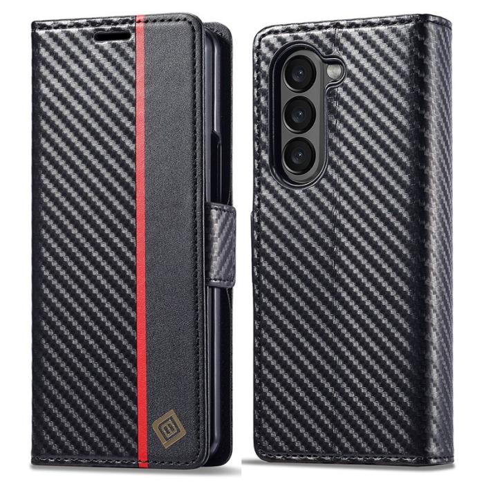 LC.imeeke - LC.IMEEKE Samsung Galaxy Z Fold5 Plånboksfodral Konstläder - Vertikal Rand