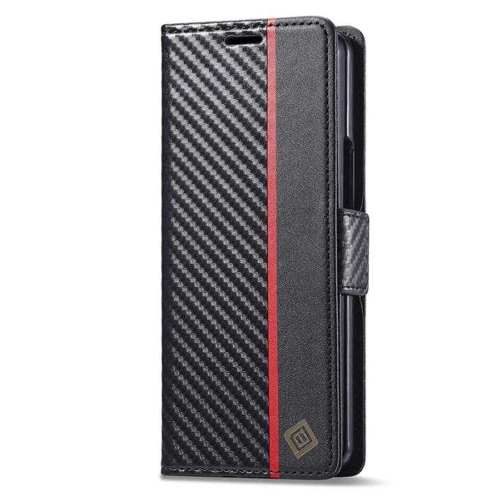 LC.imeeke - LC.IMEEKE Samsung Galaxy Z Fold5 Plånboksfodral Konstläder - Vertikal Rand