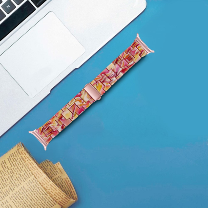 A-One Brand - Galaxy Watch 8/8 Classic (40/44/46mm) Armband Vattentät Acrylic - Silk Röd