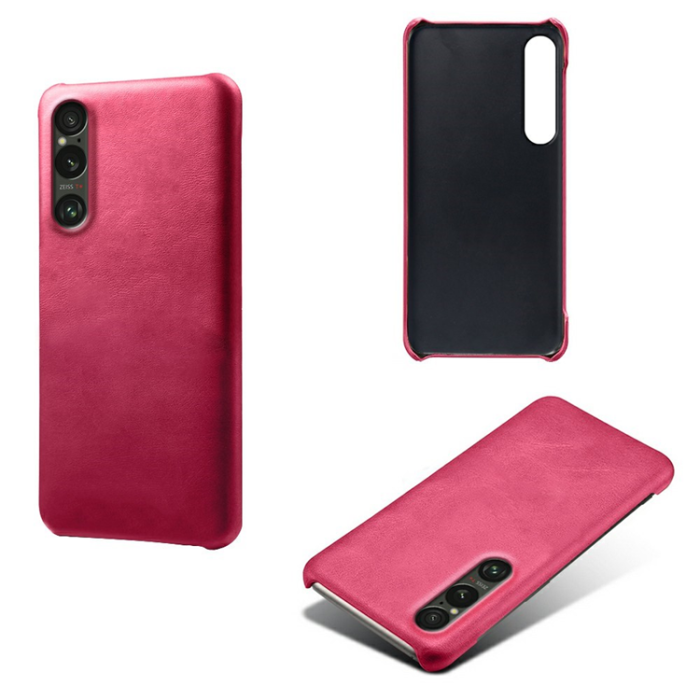 A-One Brand - Sony Xperia 1 VII Mobilskal Calfskin Texture PU-Läder - Rosa