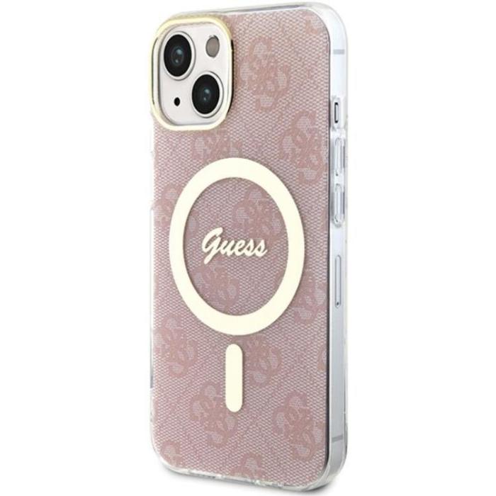 Guess - Guess iPhone 15/14/13 Mobilskal Magsafe IML - Rosa
