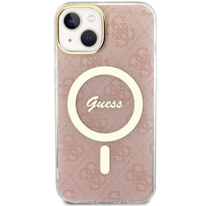 Guess - Guess iPhone 15/14/13 Mobilskal Magsafe IML - Rosa