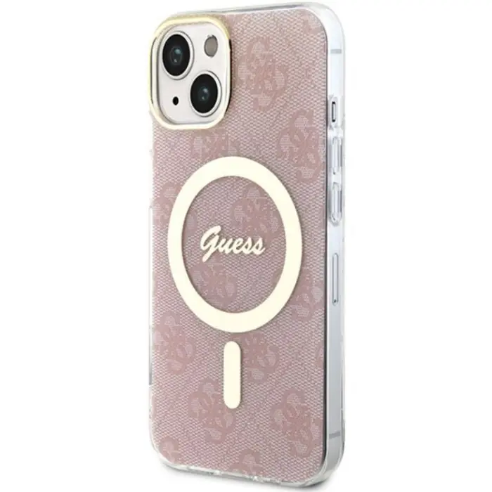 Guess - Guess iPhone 15/14/13 Mobilskal Magsafe IML - Rosa