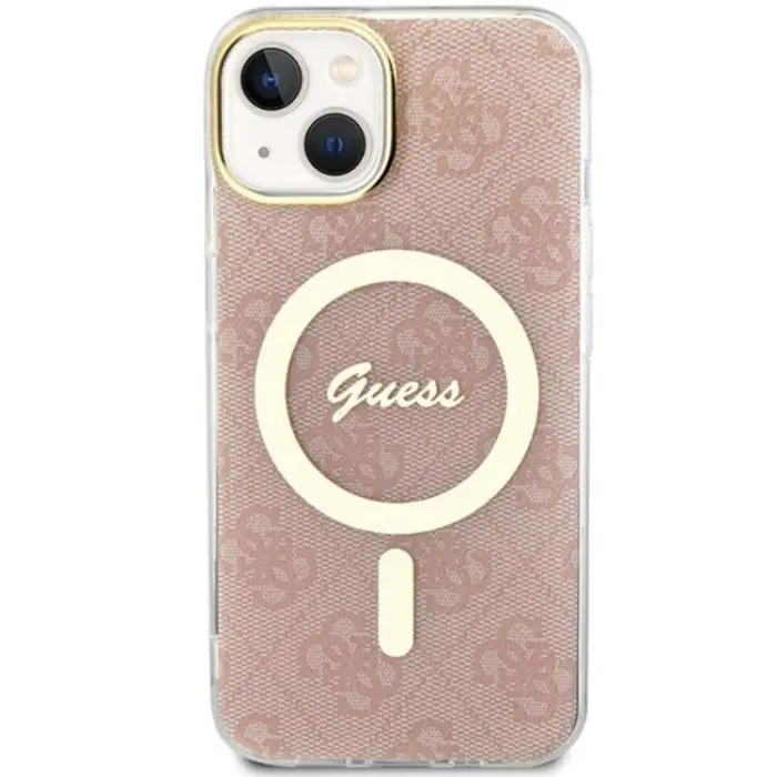 Guess - Guess iPhone 15/14/13 Mobilskal Magsafe IML - Rosa