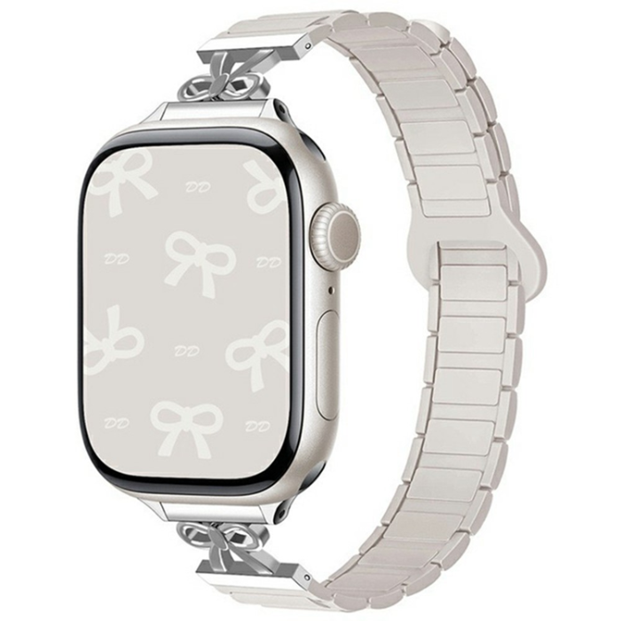 A-One Brand - Apple Watch 38/40/41/42mm Armband Magnetic Bowknot - Starlight