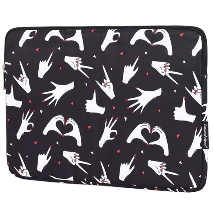 CANVASARTISAN - CANVASARTISAN Datorfodral 11'' Fingers Pattern H21-01 - Svart