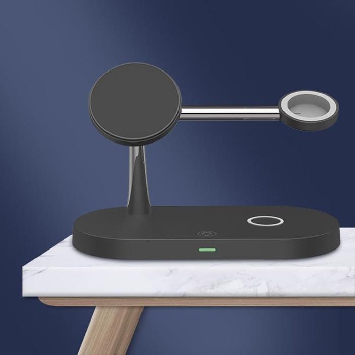 UTGATT - Tech-Protect 3-i-1 Trådlös Laddare iPhone, Apple Watch, Airpods A14 - Svart